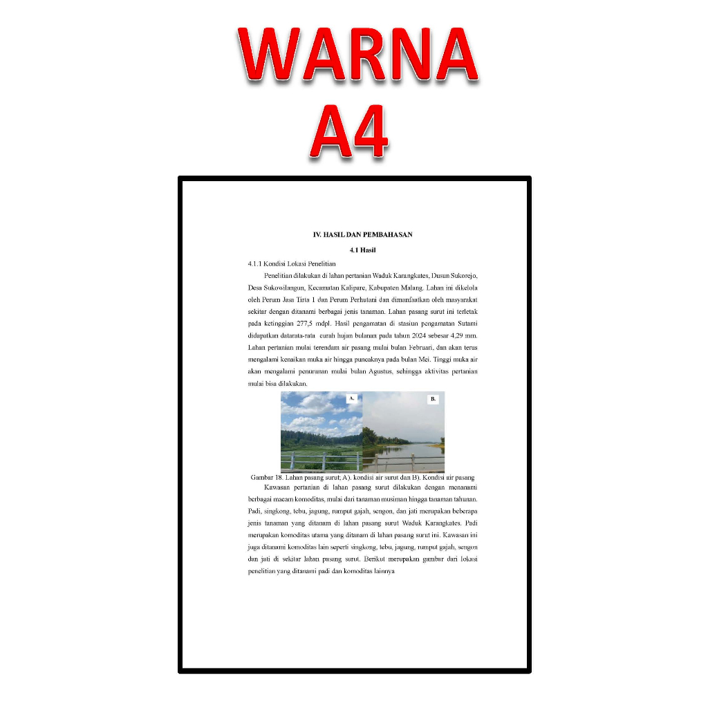 Jual [Warna Full &Warna50] Jasa Cetak Print Dokumen Ukuran A5 A4 80gsm ...
