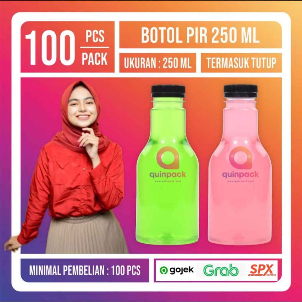 Jual Botol Pir 250ML/Botol Plastik Pir 250ML /Kopi Madu Jus Susu Madu ...