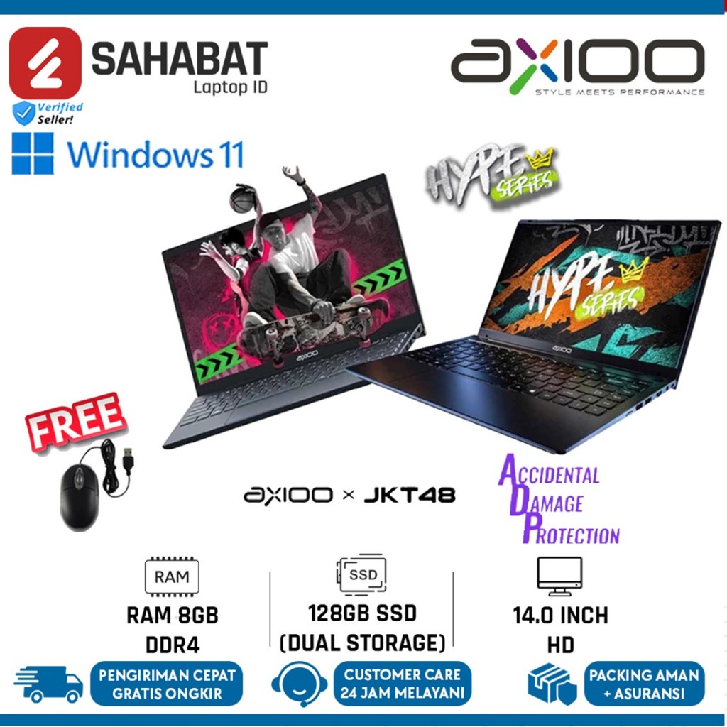 Jual AXIOO Mybook Hype Ram 8gb 128gb Ssd 14 Inch Windows 11 Pro