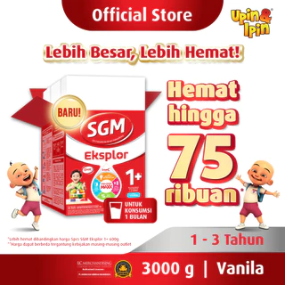 SGM Eksplor 1+ dengan IronC Susu Pertumbuhan Rasa Vanilla 3000GR