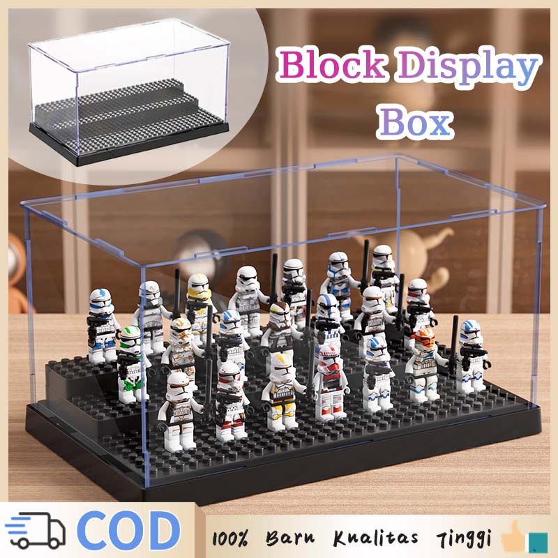 Jual Block Base Plate Mini Akrilik Display Bricks Box Display Base ...