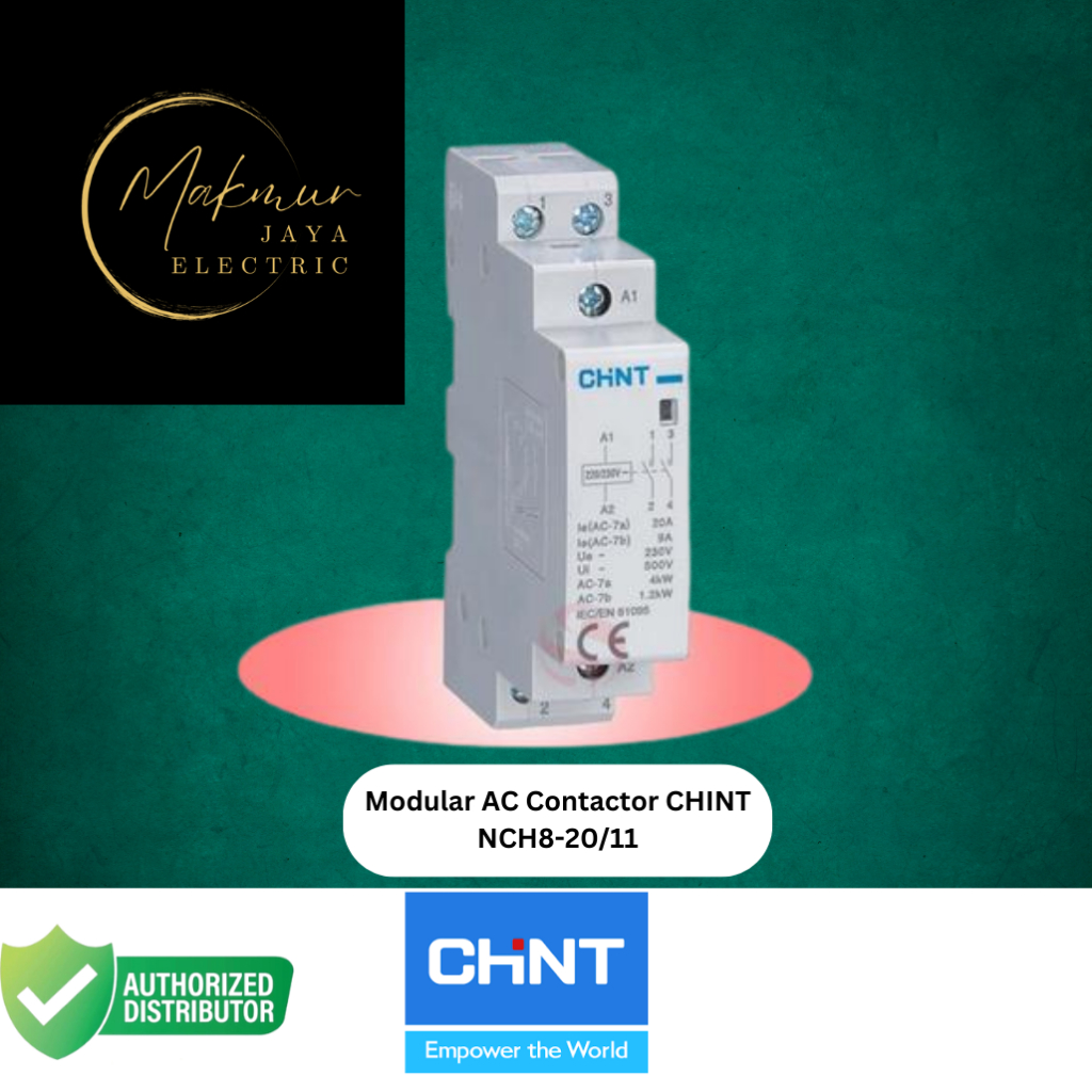 Jual Modular AC Contactor CHINT NCH8-2011 20A 220V | 1NO 1NC Kontaktor ...