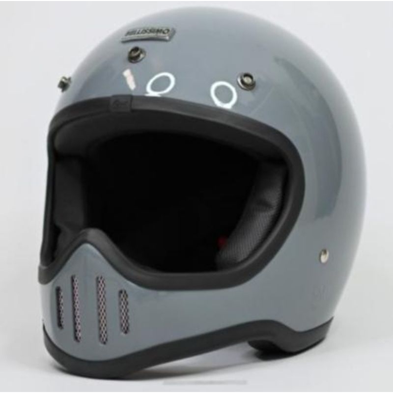Jual HELM BELLISSIMO NARDO GREY CAFERACER RETRO CLASSIC URBAN FULLFACE ...