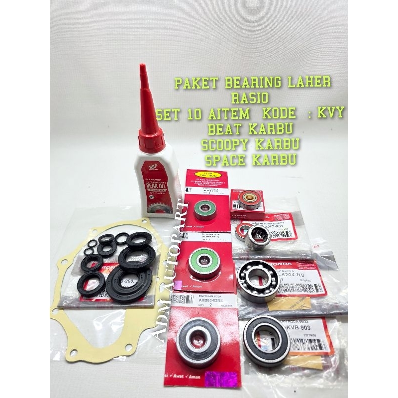 Jual Bearing laher Rasio set 10 aitem KVY Beat karbu Scoopy karbu Spacy ...