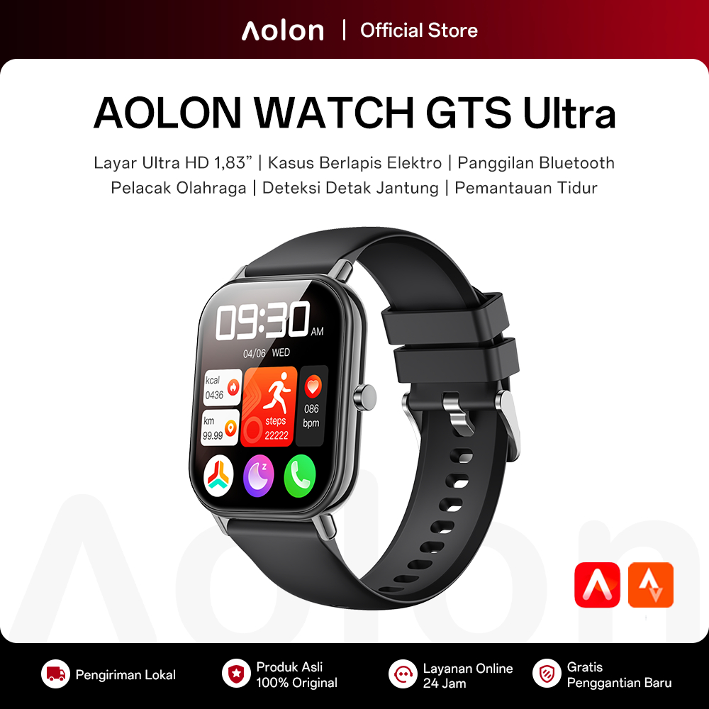 Aolon GTS Ultra Smartwatch Original Running Pace Custom Wallpaper Smart  Watch Pria Bluetooth Call Health Monitoring