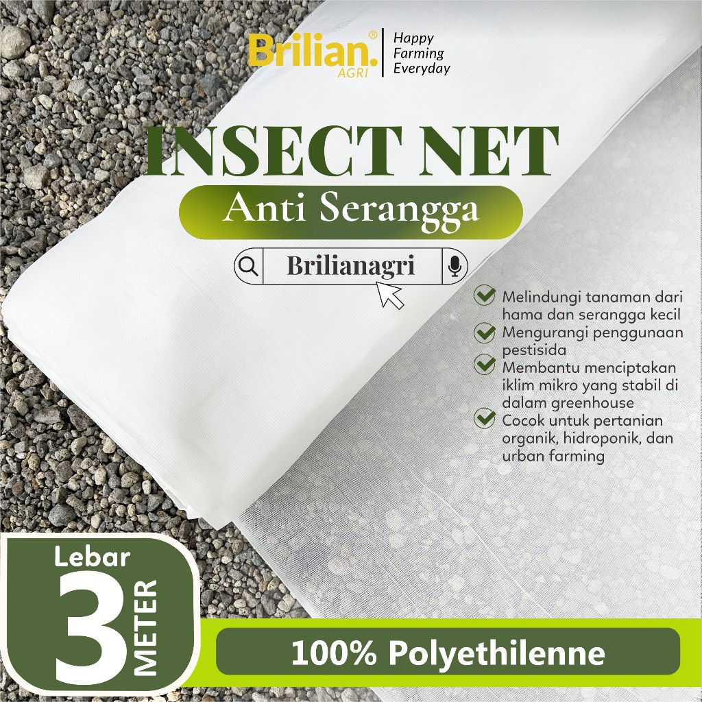 Jual Insect Net lebar 3 meter, Jaring Kasa Lebar 3 meter, Insectnet ...