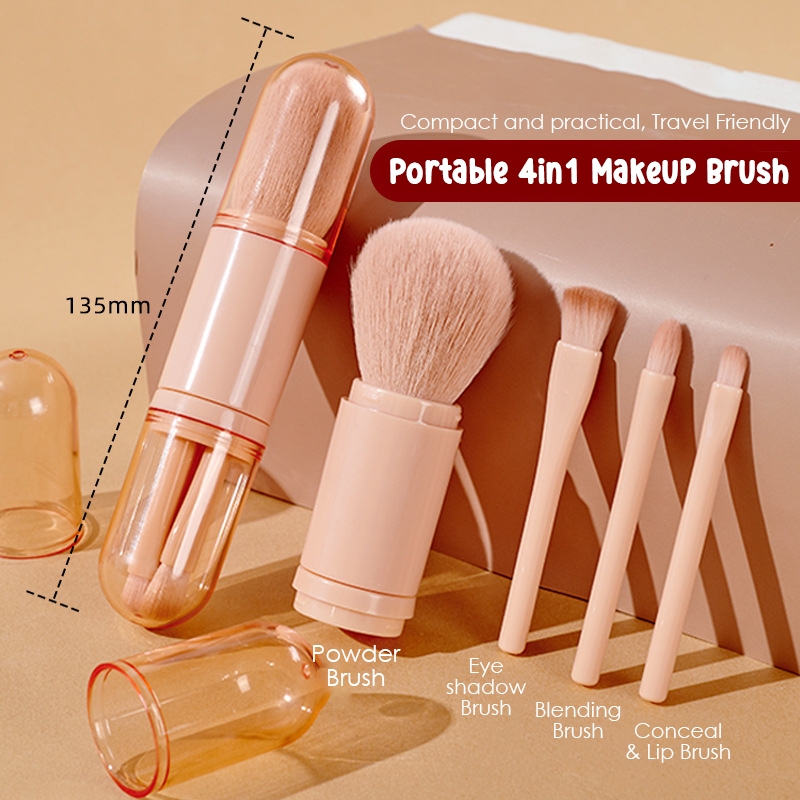 Jual Yoibeauty - Brush Make Up Portable 4 in 1 Travel Set Multifungsi ...