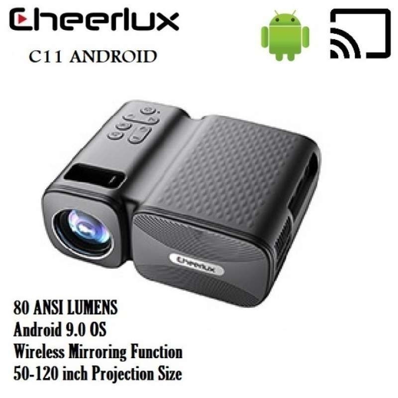 Jual Mini Proyektor Cheerlux C11 Android Wifi 2000 Lumens Suport 1080P ...
