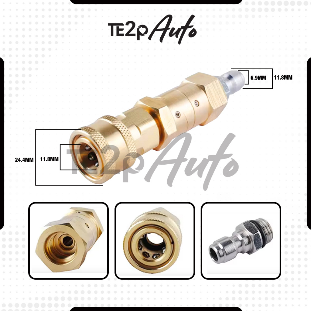 Jual Te2p Auto Adaptor Quick Release Ujung Nozzle Semprotan Bisa Putar ...