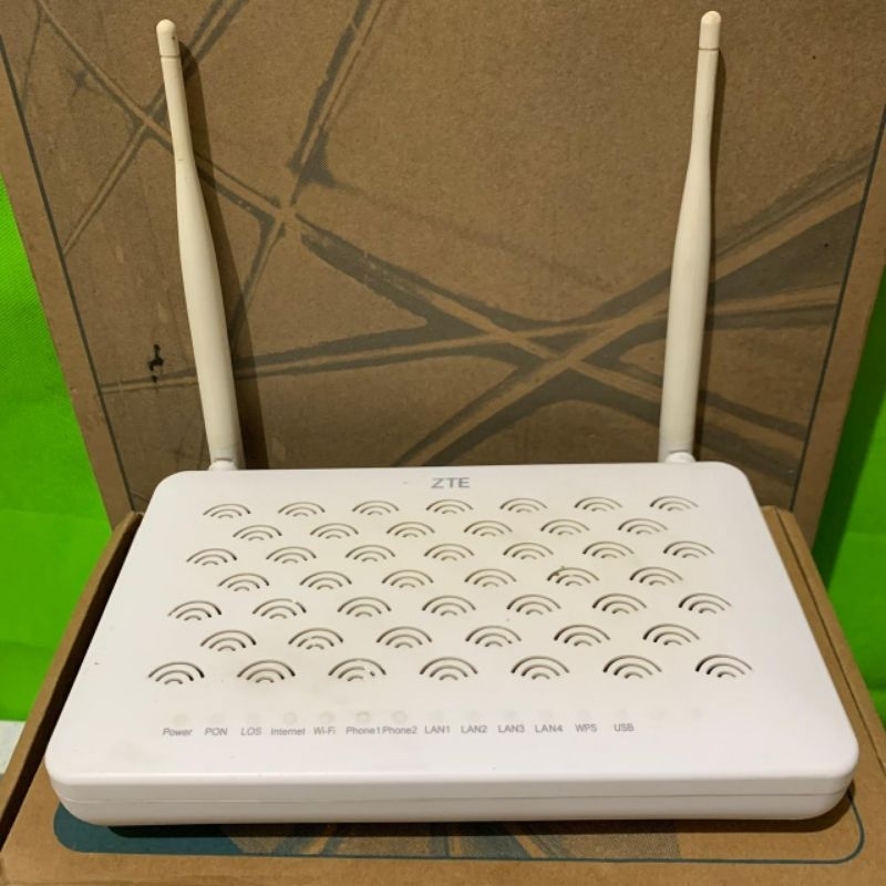Jual ZTE V1 F609 (Unit & Adaptor) Port Biru'Ijo GPON ONT ZXHN Wifi ...
