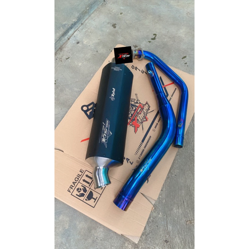 Jual knalpot racing ORIGINAL XTHREE BISA DI ATUR2 SUARA new model type ...