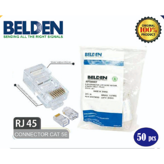 Jual KONEKTOR UTP RJ45 CAT5E QTY 50 PCS BELDEN AP700007 STRAIGHT MALE ...