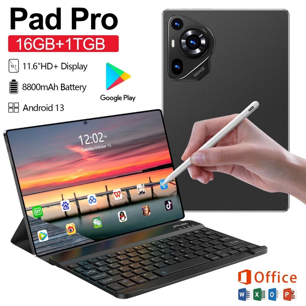 Jual Tablet Pad Pro 11.6 inch IPS Screen 16GB+1TB Tablet Android 13 ...