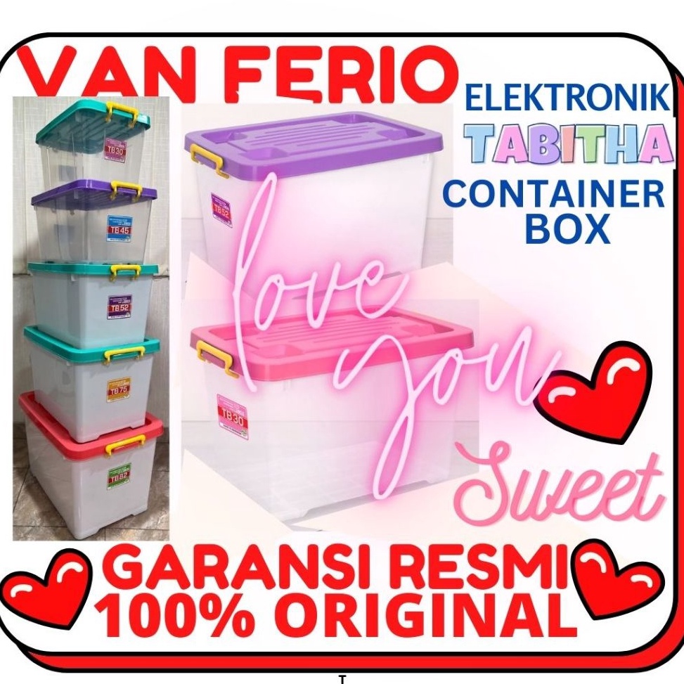 Jual KODE J94Q Container Box Plastik TABITHA 5 Ukuran Box Serbaguna ...