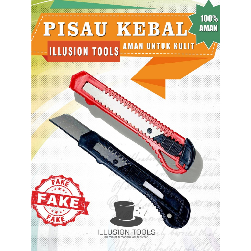 Jual Alat Sulap Pisau Cutter Kebal aman di kulit | Shopee Indonesia
