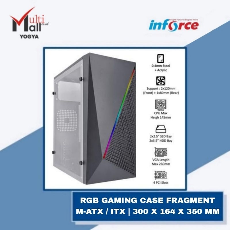 Jual Inforce Casing PC Gaming RGB Fragment M-ATX | Shopee Indonesia
