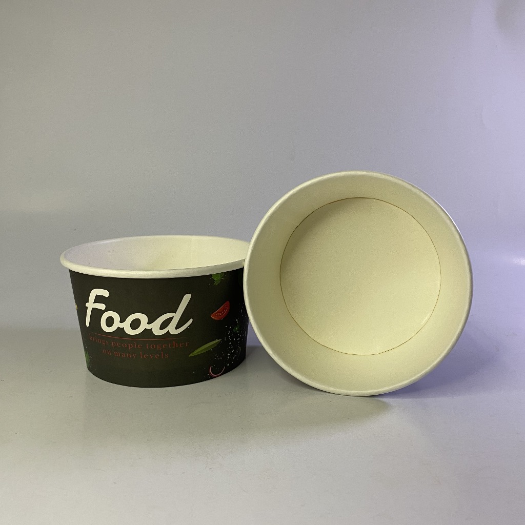 Jual Paper Bowl 650 ml | Isi 50 Pcs | Motif Food Hitam | Rice Bowl ...