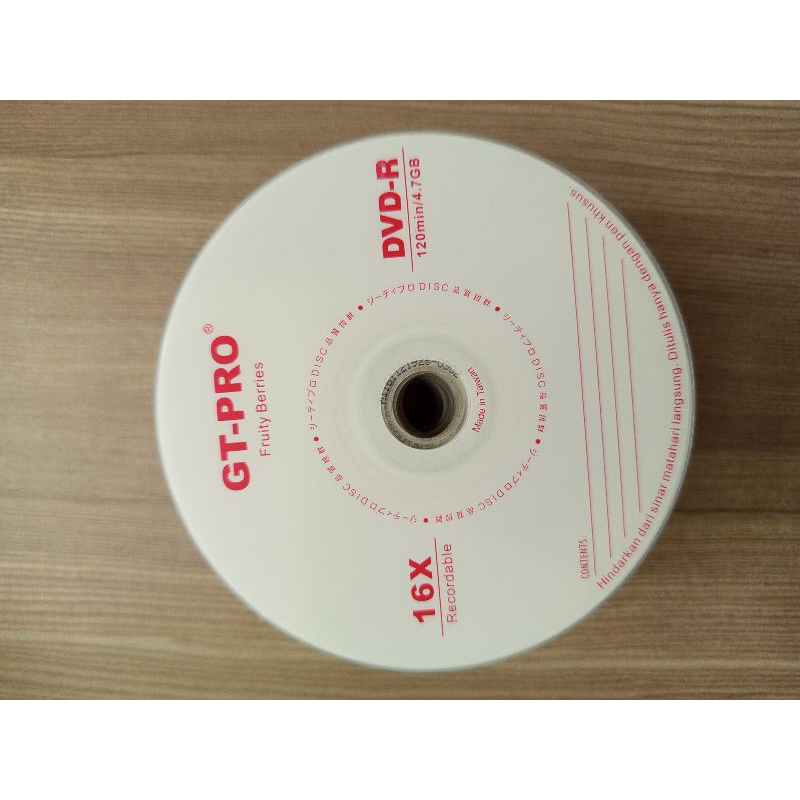 Jual DVD-R GT-PRO Multi-Speed 16X / DVD - R / KASET KOSONG | Shopee ...