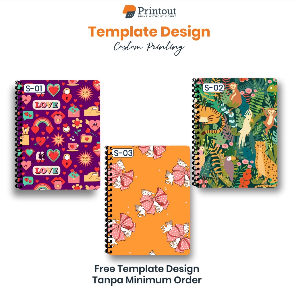 Jual Printout Notebook Custom Cover Isi Polos A5 & A6 50 Lembar ...