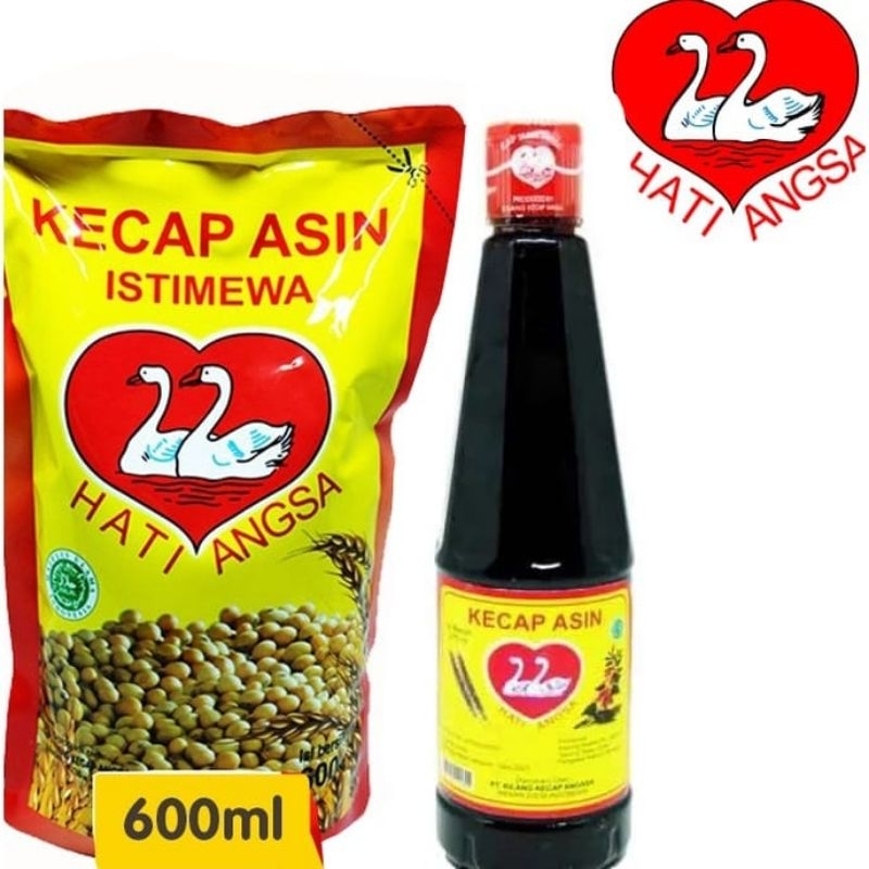 Jual KECAP ASIN CAP HATI ANGSA REFILL POUCH 600ml (bole req campur dngn ...