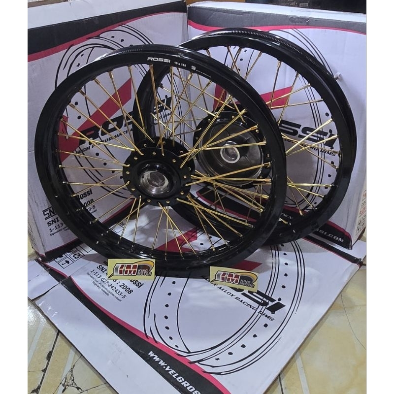 Jual Velg Rx king Velg Rossi Ring 17 Ring 18 160/185/215 Hitam Glossy ...