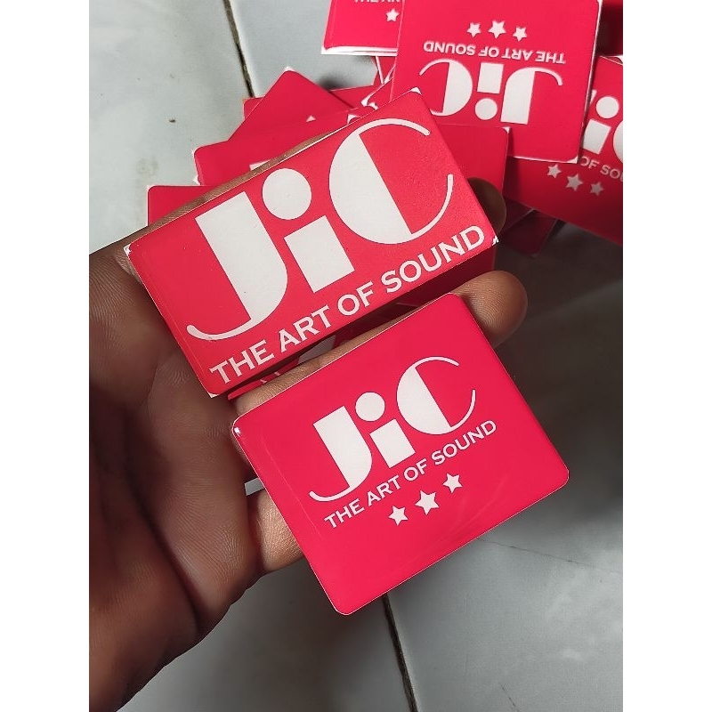 Jual JIC AUDIO UK 7,75 X 3,75 cm dan UK 5X6 LABEL/LOGO/ STICKER TIMBUL ...