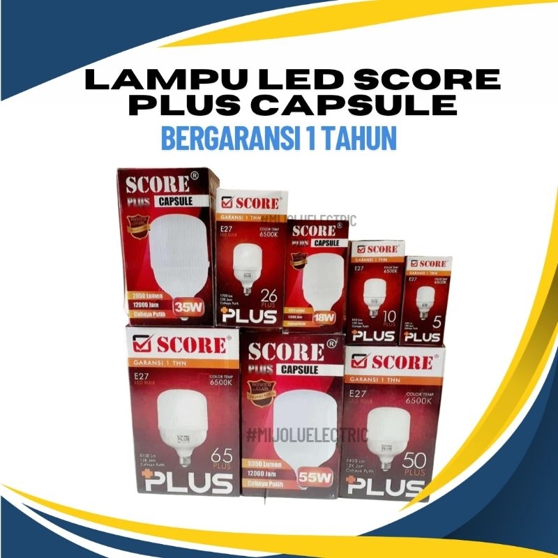 Jual Lampu LED Bergaransi SCORE PLUS CAPSULE Lampu Bohlam LED Super ...