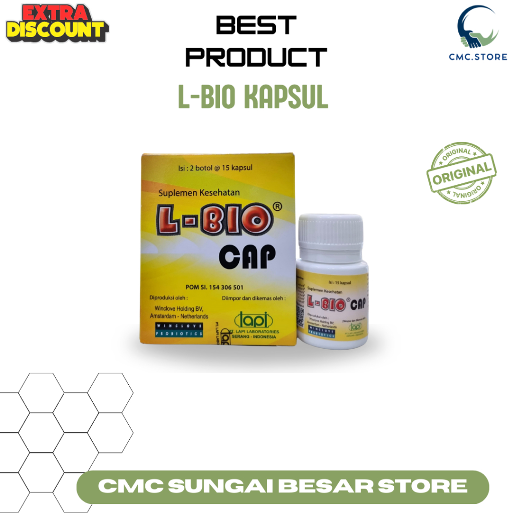 Jual L-Bio Kapsul Suplemen Probiotik @15 Kapsul | Shopee Indonesia
