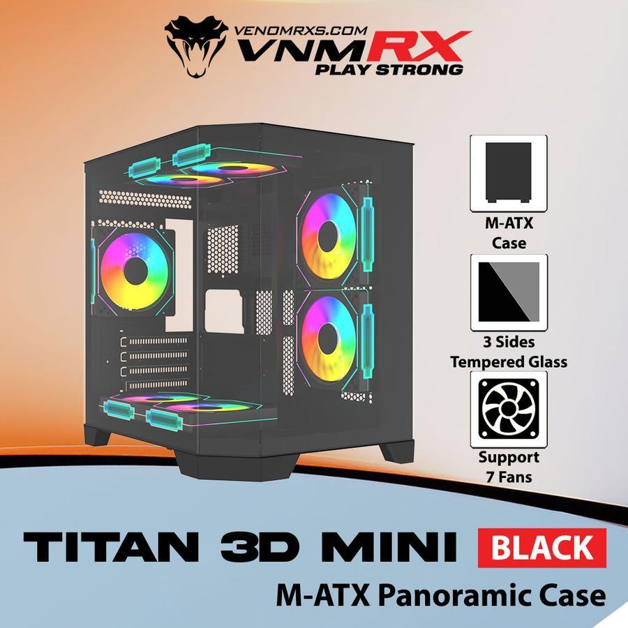 Jual Casing VENOM RX TITAN 3D / Casing ATX M-ATX Mini-ITX - Black ...