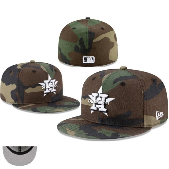 Jual Topi Fitted Fit Houston Astros Camouflage Loreng Under Visor Grey ...