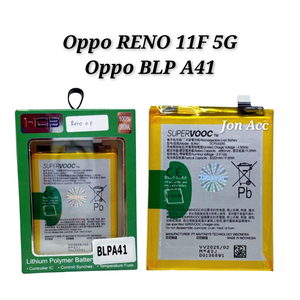Jual Baterai Batre Oppo Reno 11F BLPA41 Batu Batrai BLP A41 Battery Blp ...
