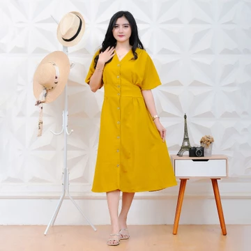Binay Dress Wanita Casual Bahan Lady Crush