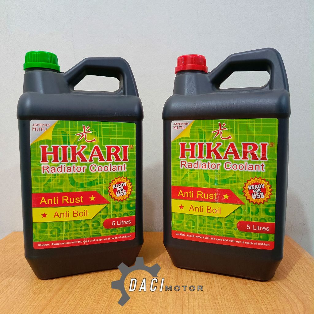 Jual CAIRAN RADIATOR COOLANT HIKARI HIJAU / MERAH 5 LITER | Shopee ...