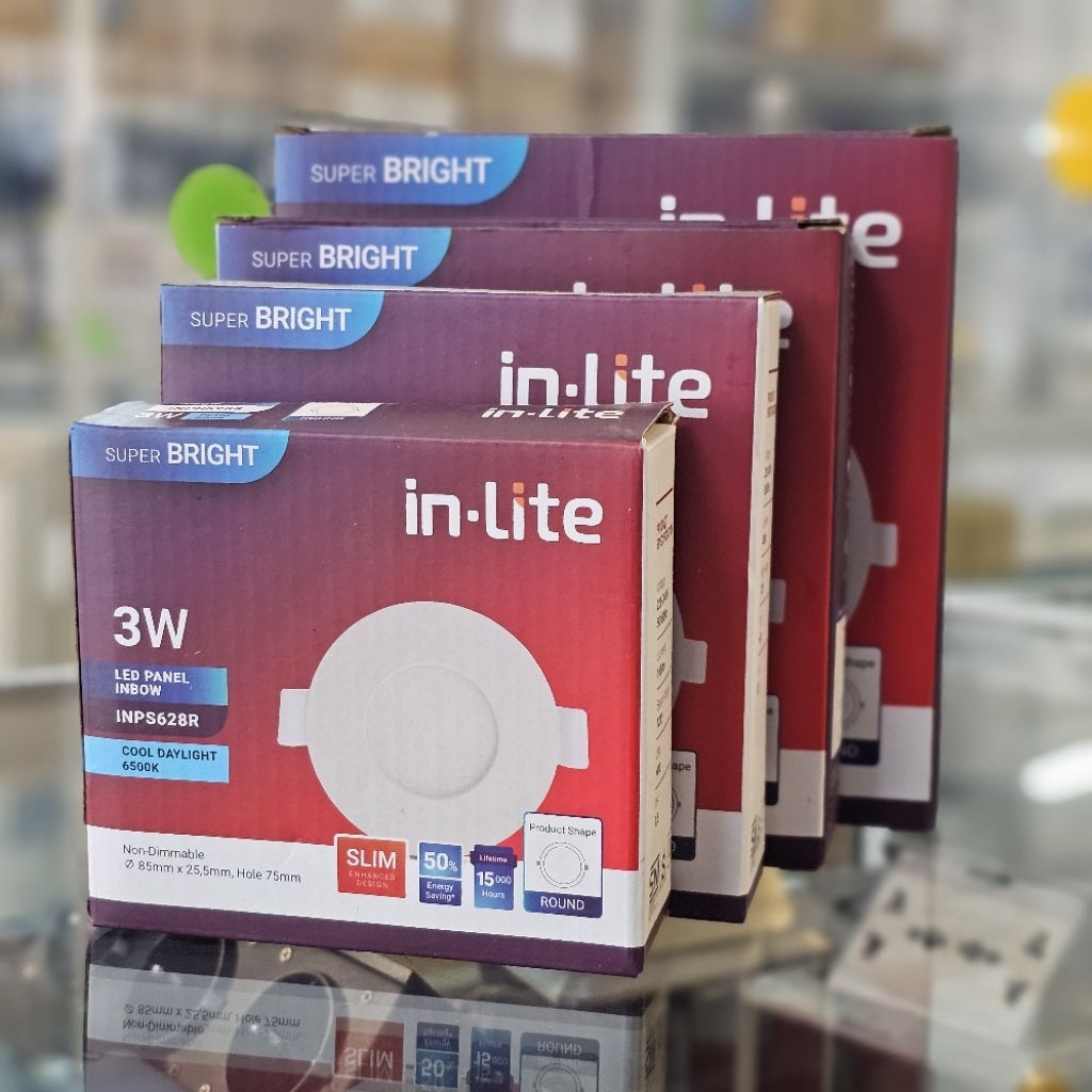 Jual INLITE lampu downlight panel INBOW BULAT 3W 6W 9W 12W 18W INPS628R ...