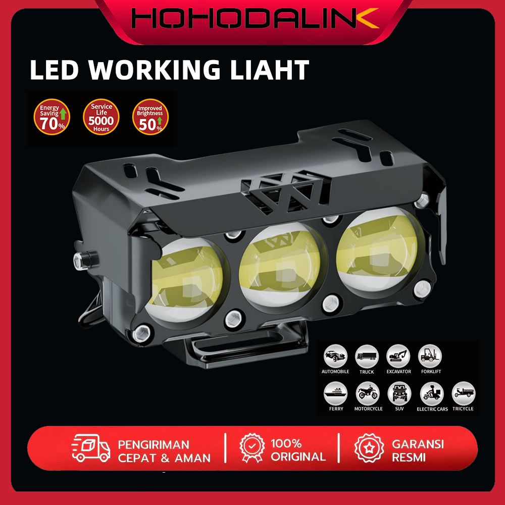 Jual Lampu Tembak Led Laser/Lampu Sorot Laser Q9 3 MATA 2 Warna/Hi Low ...