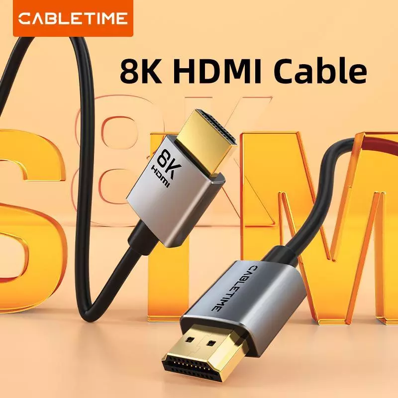 CABLETIME Kabel HDMI Ultra Slim 2.1 8K HDR 60Hz 120Hz Premium Quality