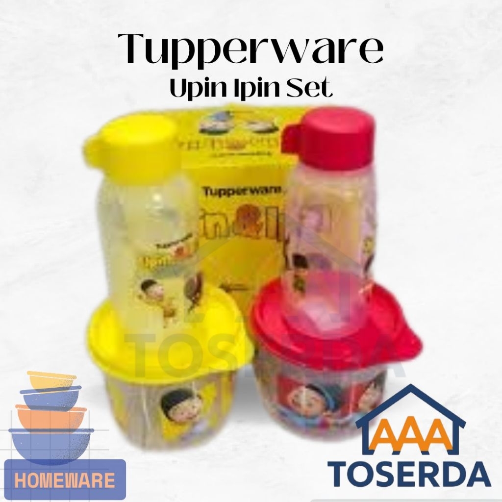Jual AAA Toserda | Set Bekal Anak Tupperware Upin Ipin – Tempat Makan ...