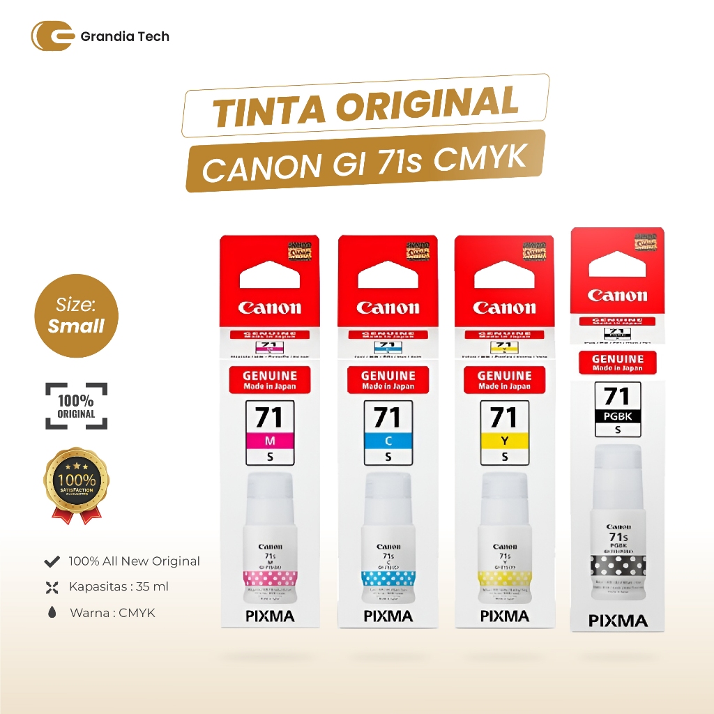 Jual Canon Tinta Original PIXMA 71s CMYK | Shopee Indonesia