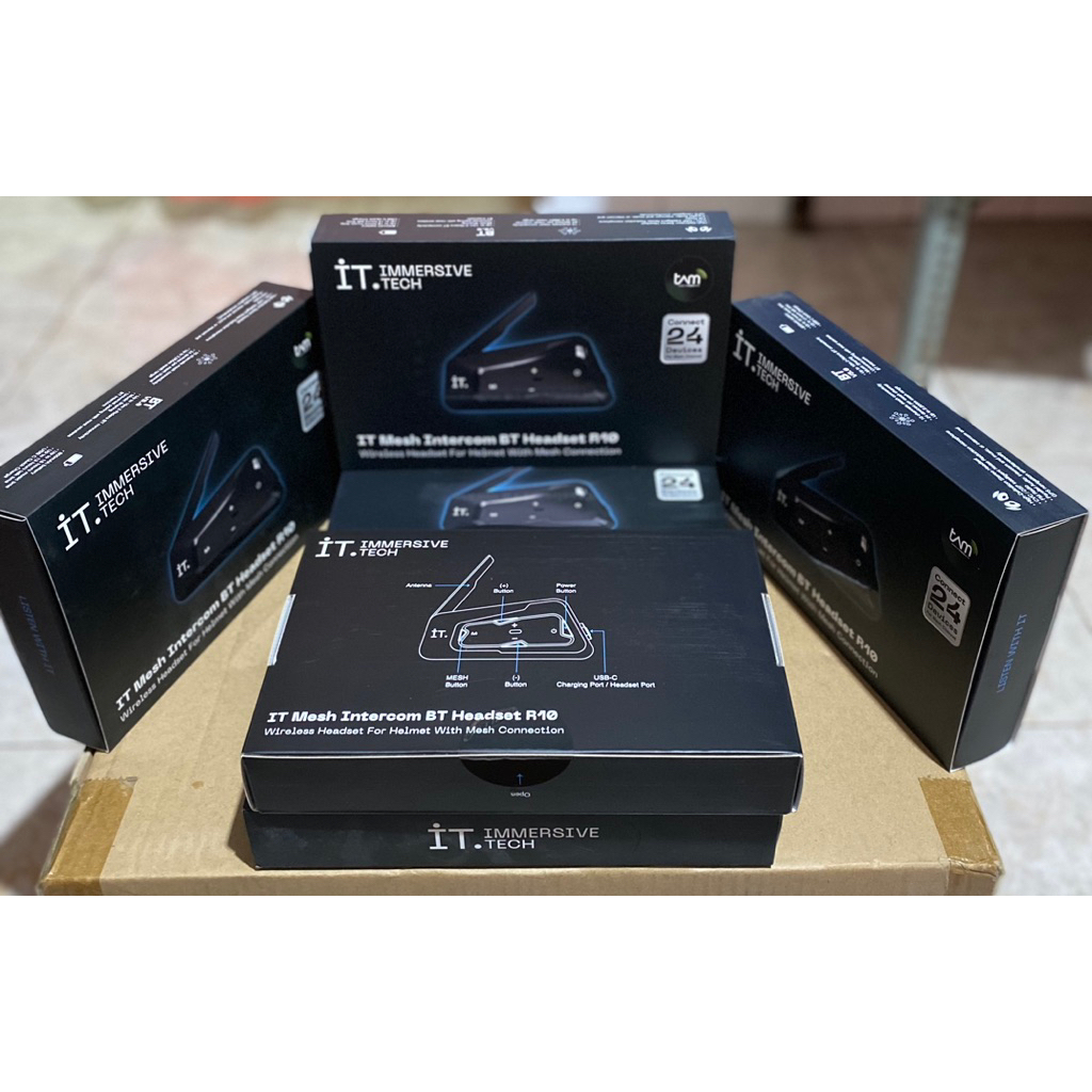 Jual IT R10 Mesh Bluetooth Intercom Kondisi New Baru | Shopee Indonesia