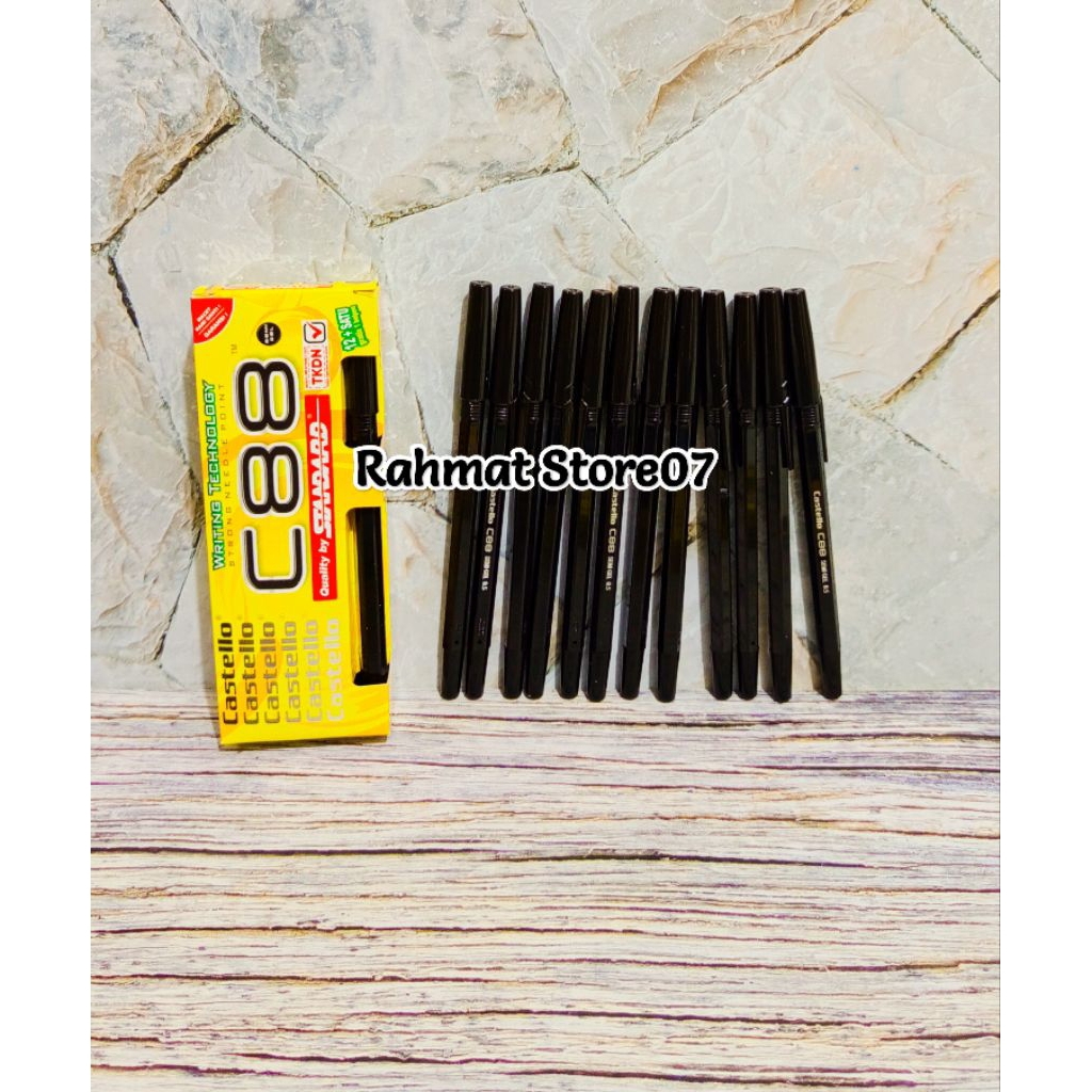 Jual ( 6 Pcs ) Pulpen Castello/Pulpen C88 Standar 0.5mm | Shopee Indonesia