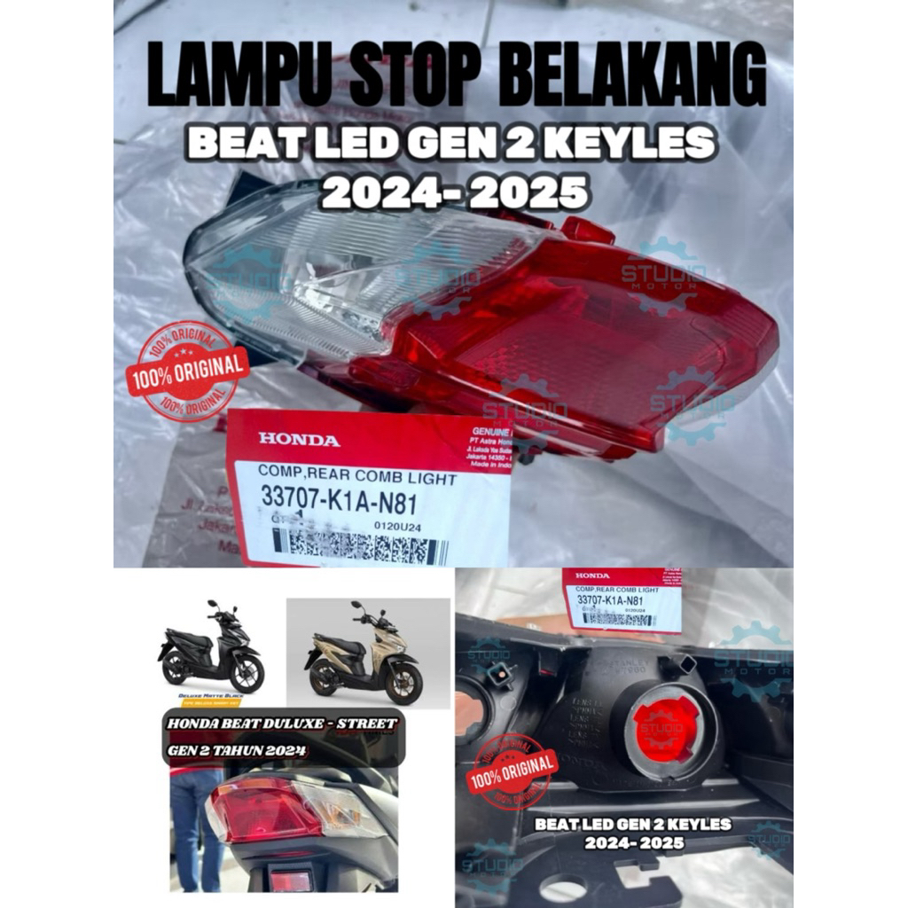 Jual LAMPU STOP REM BELAKANG STOPLAMP STREET BEAT LED NEW DELUXE GEN 2 ...