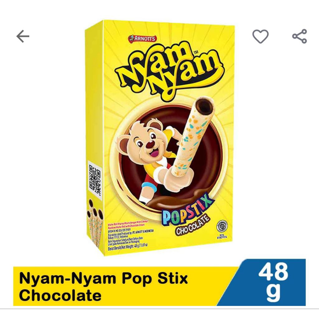 Jual Arnot nyam nyam popstik chocolate 48G | Shopee Indonesia