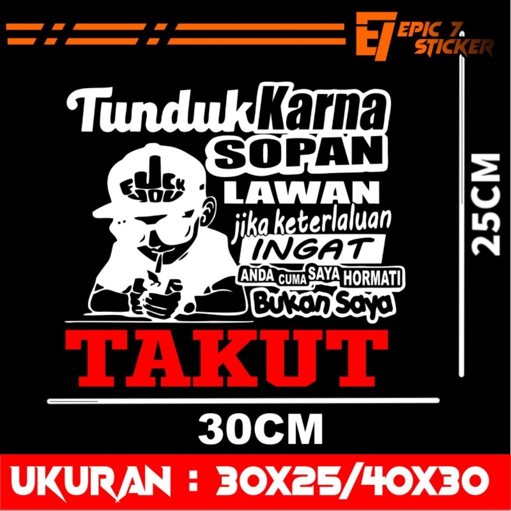 Jual New Sticker Hologram Kata Terbaru Tuduk Karna Sopan Variasi Kaca ...