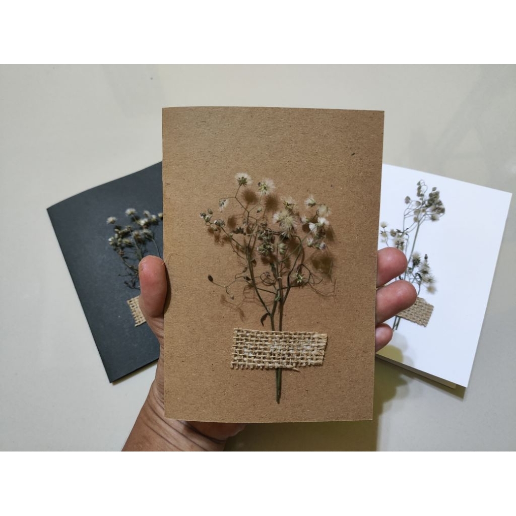 Jual Kartu Ucapan/Gretting cards/Bunga kering | Shopee Indonesia