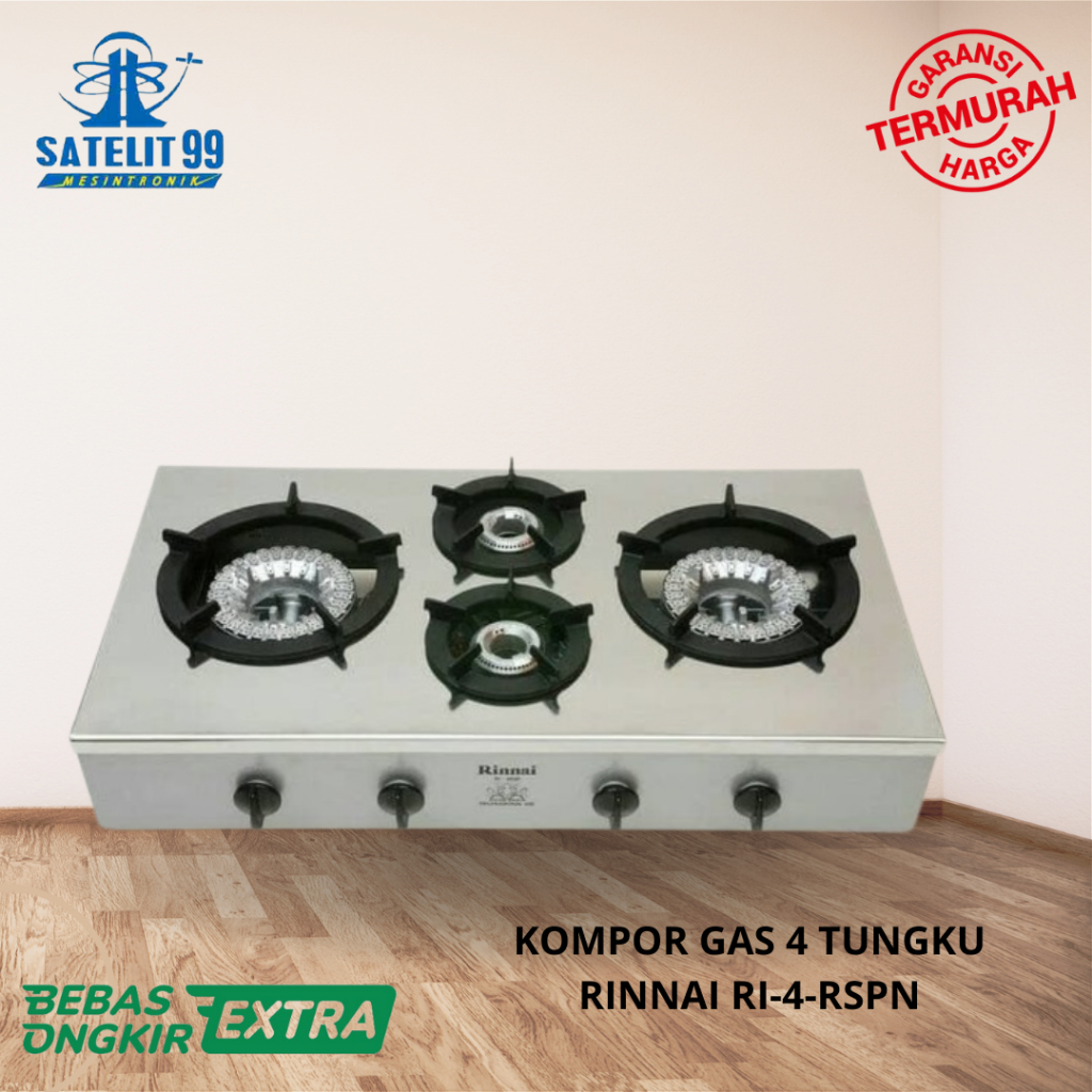 Jual KOMPOR GAS 4 TUNGKU RINNAI RI-4-RSPN | Shopee Indonesia