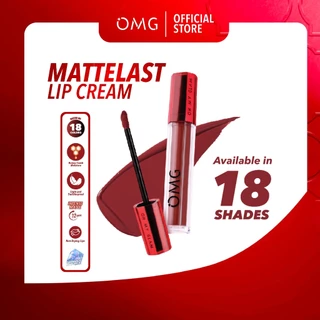 OMG OH MY GLAM Mattelast Lip Cream 2.9 g - Lip Cream Matte Dengan Warna Intense, Tahan Lama & Ringan