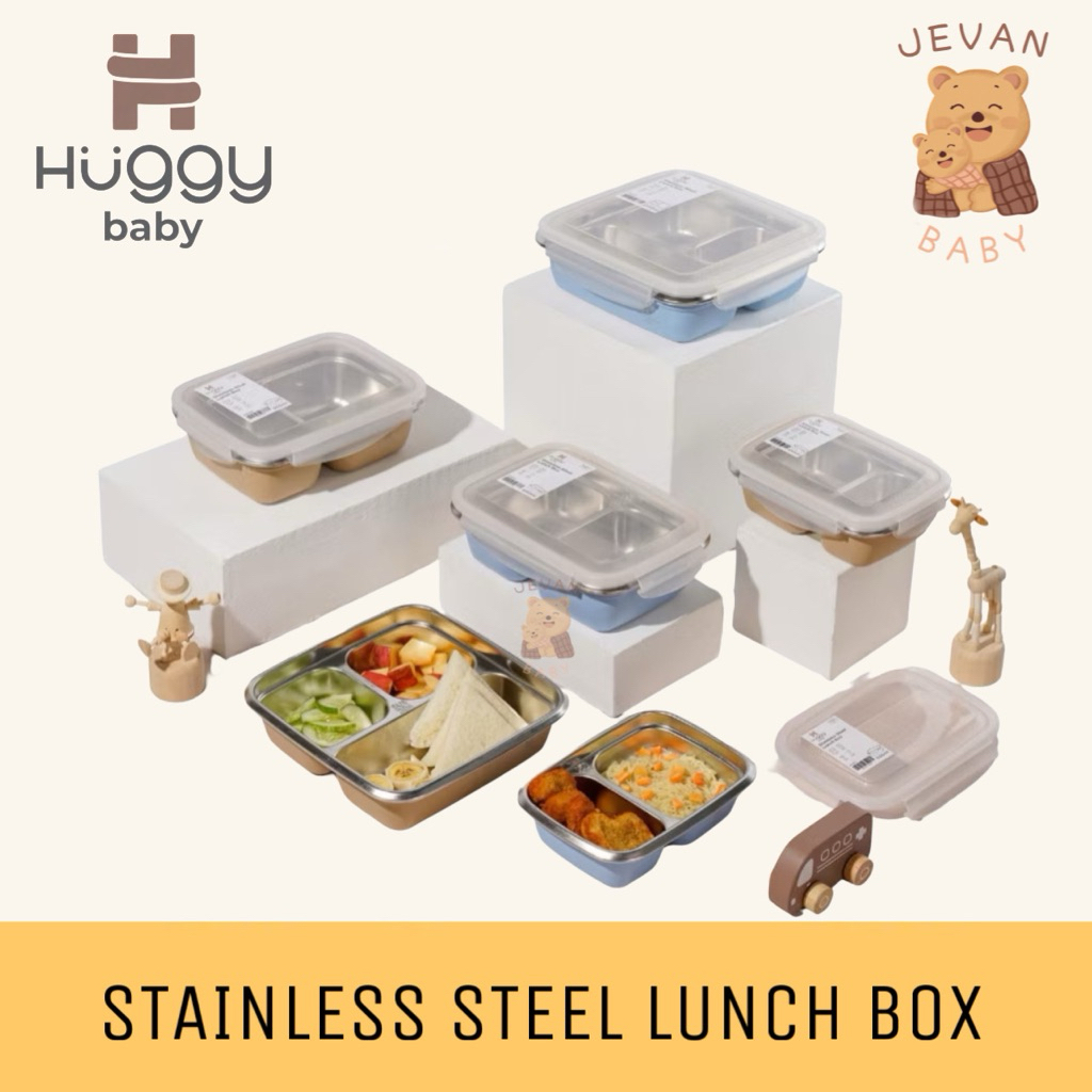 Jual Huggy Baby Stainless Steel Lunch Box - Kotak Makan Anak Stainless ...
