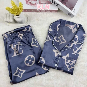 Piyama Wanita Satin Lengan Pendek Celana Panjang Piyama Korean Style Bahan Premium