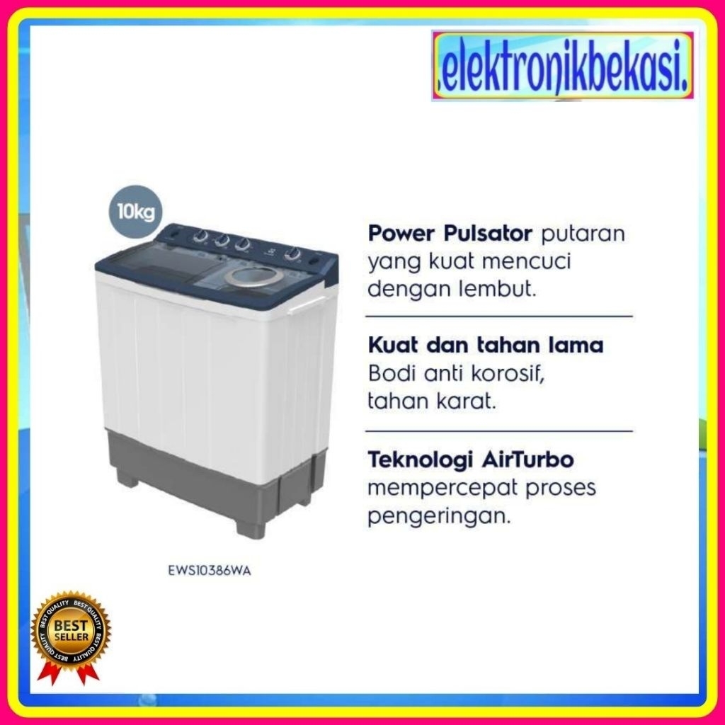 Jual MESIN CUCI ELECTROLUX EWS 10386 WA / MESIN CUCI ELECTROLUX 2 ...