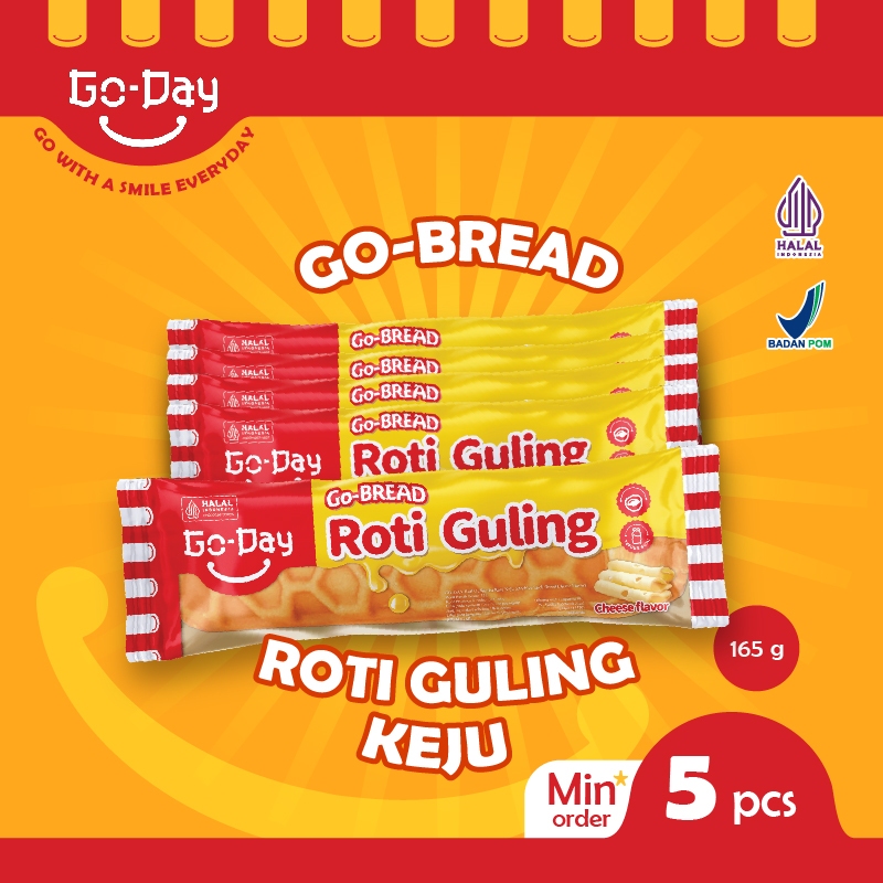 Jual Go-Day Go-Bread Roti Guling Rasa Keju Minimal Pembelian 5 Pcs ...